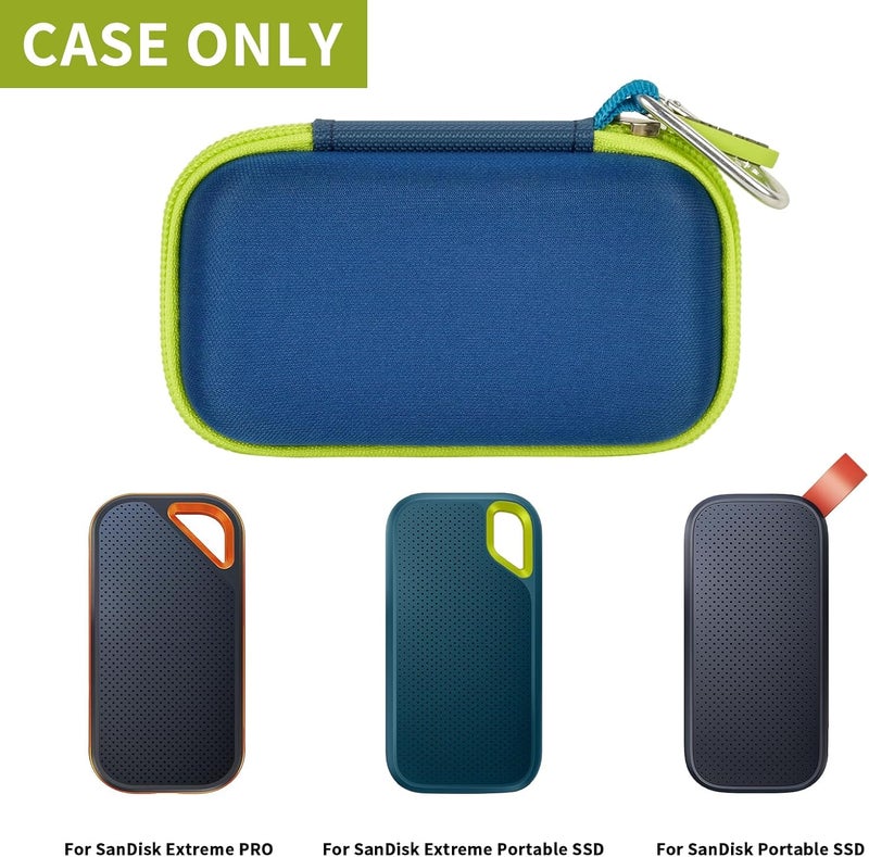 GWCASE Hard Case Compatible with SanDisk Extreme PRO 500GB 1TB 2TB 4TB Portable External SSD. Carrying Travel Holder for Crucial X8 Solid State Drive (Box Only)-Navy Blue - Image 2
